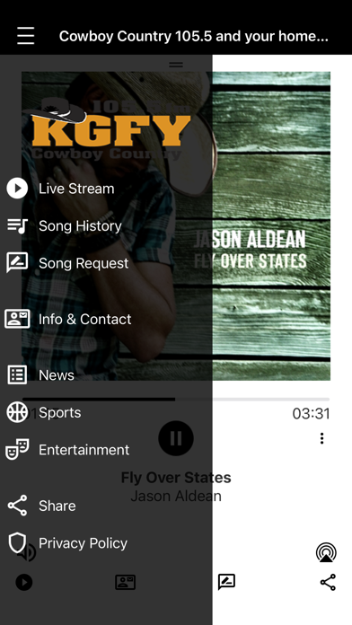 KGFY Cowboy Country 105.5 FM Screenshot 2 - AppWisp.com KGFY Cowboy Country 105.5 FM Screenshot 2 - AppWisp.com