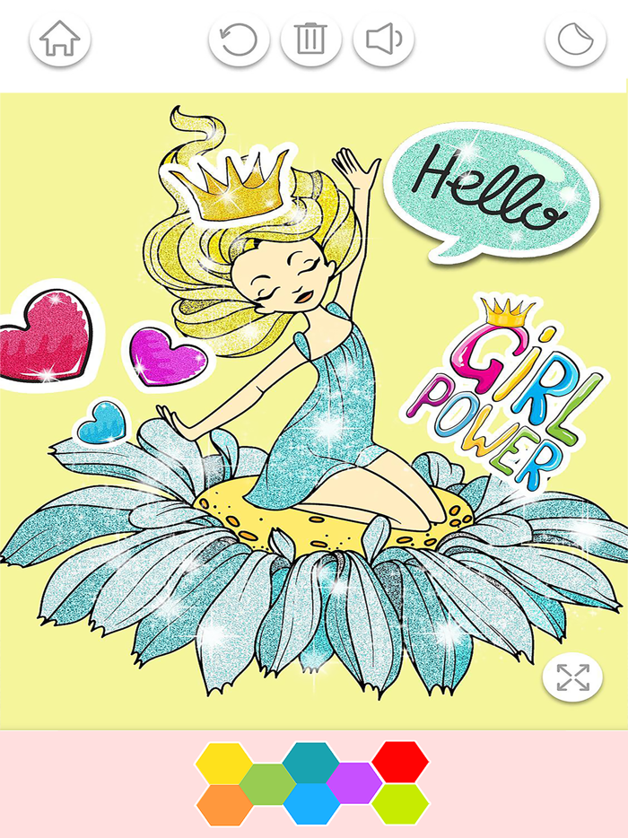 My Princess Coloring Glitter