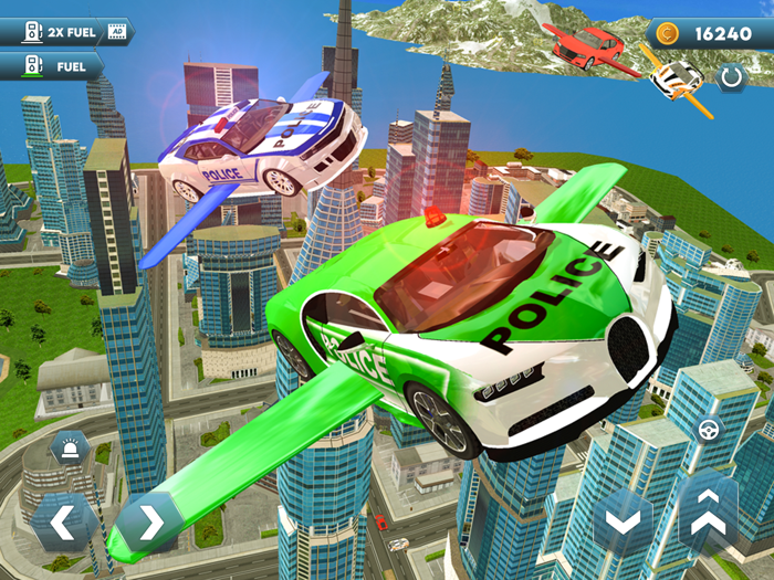 Flying Car Police Car Games
