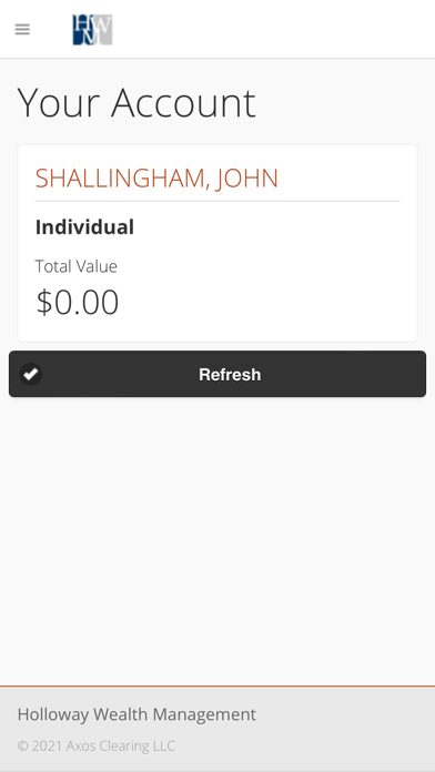 Holloway Wealth Management Screenshot
