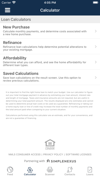 GSB/FSB Mortgage Loan App Screenshot