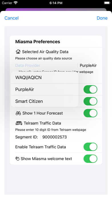 Miasma - Local Air Quality Screenshot