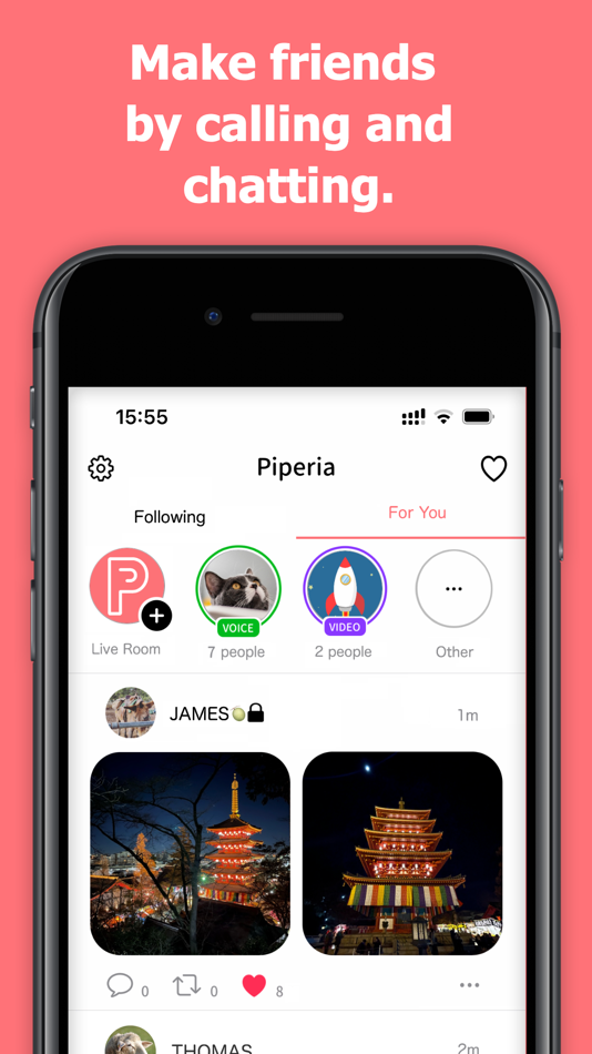 #1. Piperia: Make new,real friends (iOS) 由: RyumaBilal Kadowaki