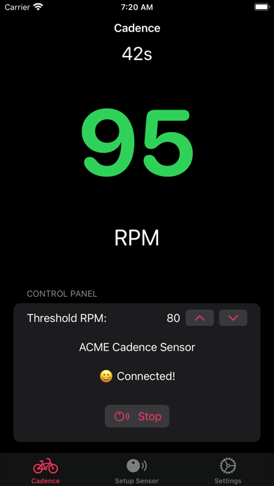 Cadence Monitor Screenshot