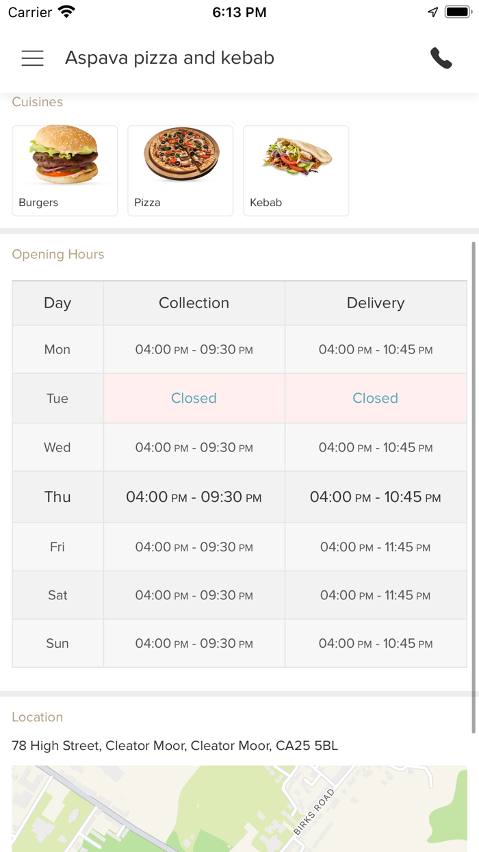 Aspava pizza and kebab