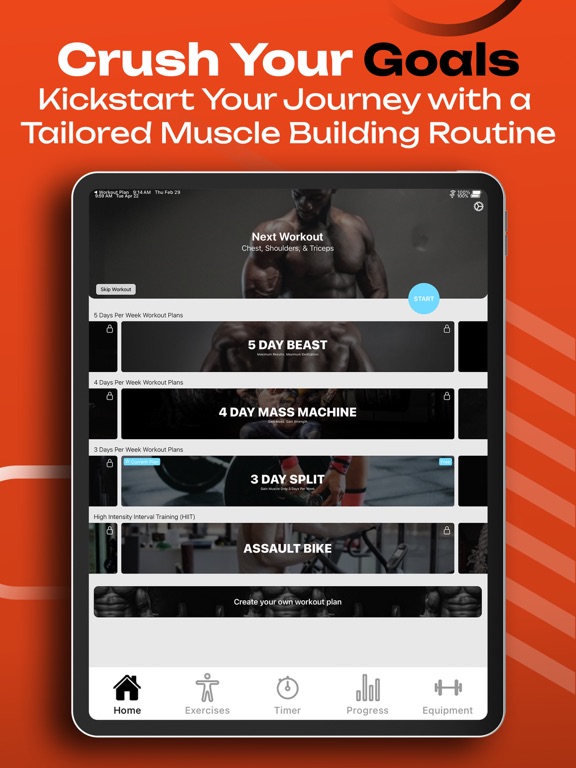 Screenshot #6 pour Muscle Building Workout Split