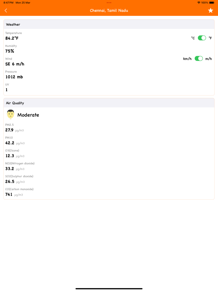 Temperature at Location