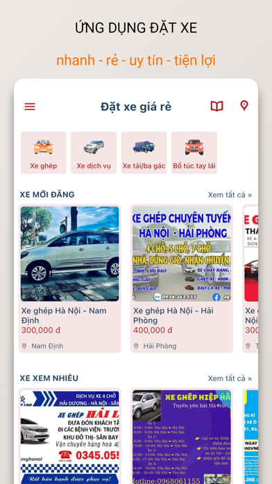 Đặt xe giá rẻ Screenshot