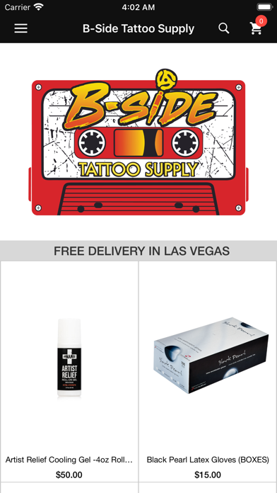 B-Side Tattoo Supply Screenshot