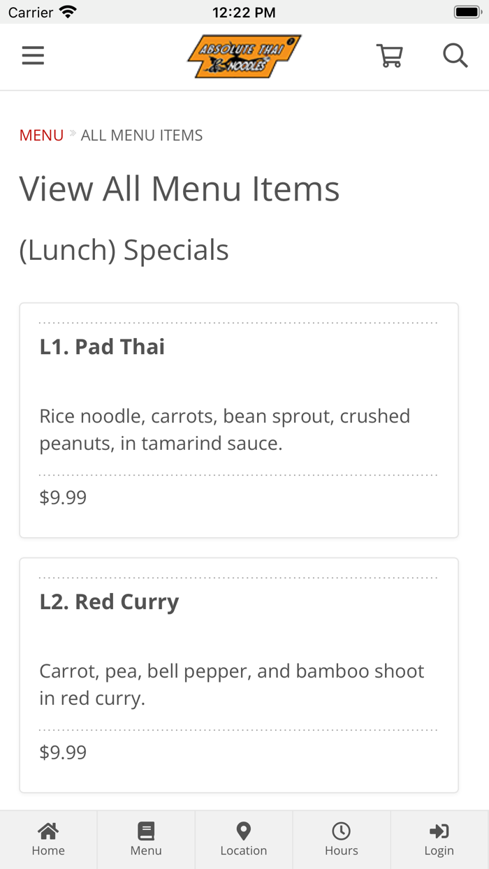 Absolute Thai and Noodles