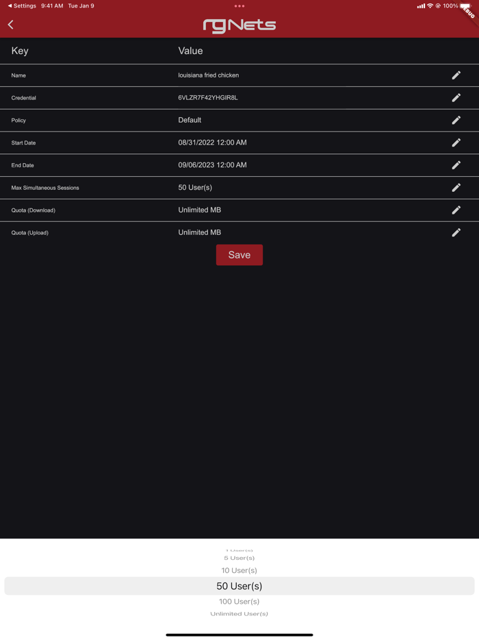 rXg Shared Credentials Manager