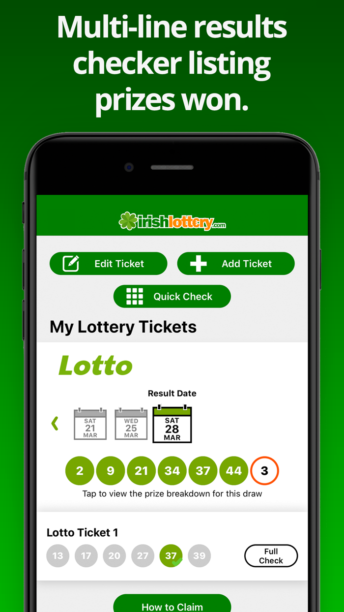 Irish Lottery - Results