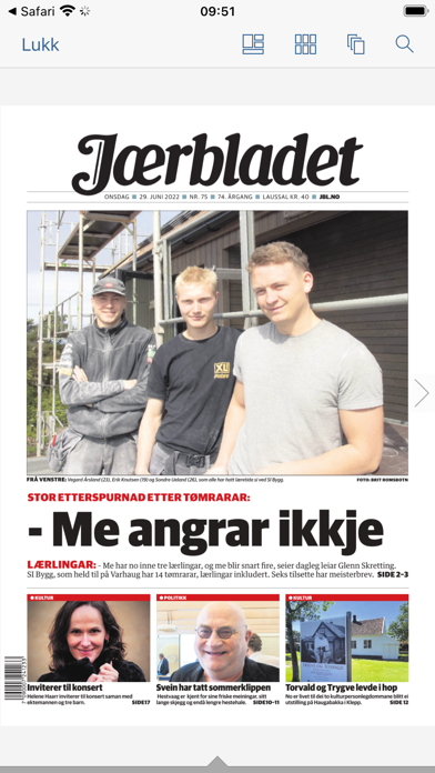 Jærbladet eAvis Screenshot