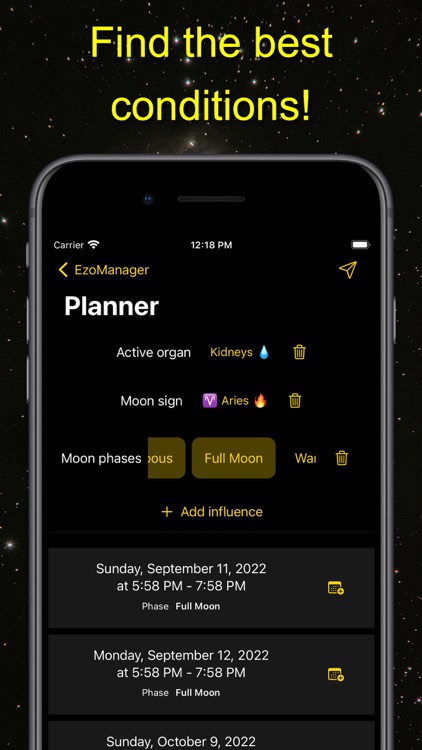 EzoManager – esoteric planner