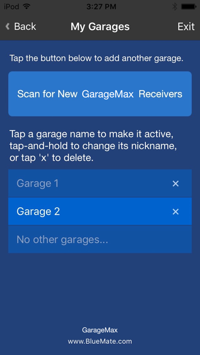 GarageMax, Garage Door Remote Screenshot