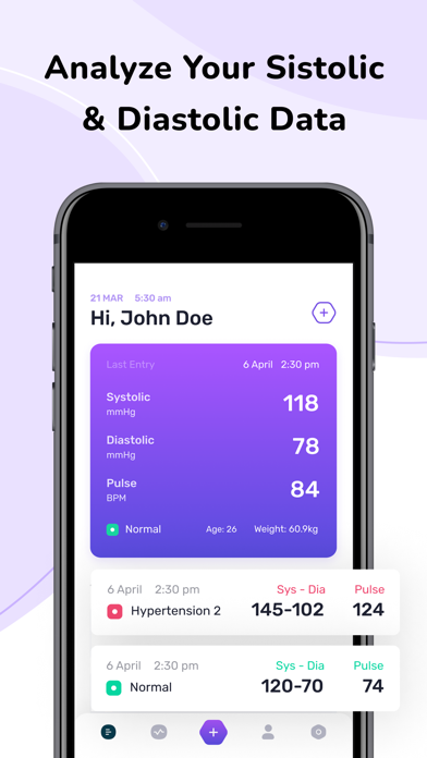 Blood Pressure App Screenshot