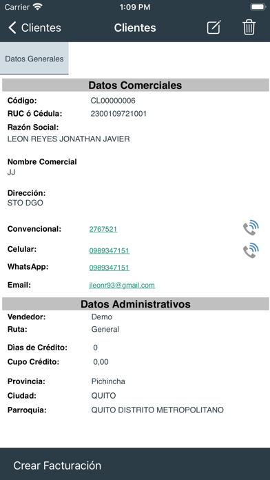 Perseo Transportista Screenshot