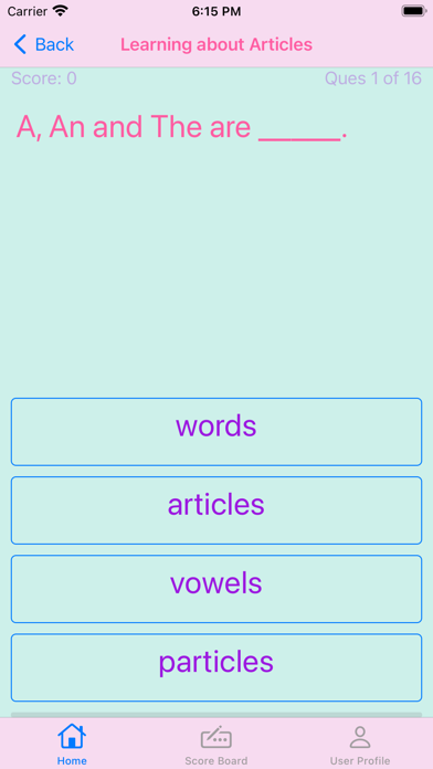 Screenshot #2 pour English Grammar Basics Lite