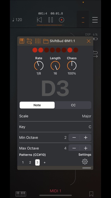 ShiftBud Generative MIDI AUv3