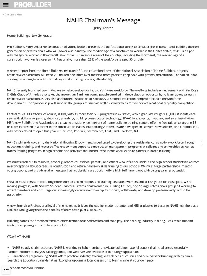 Professional Builder Magazine