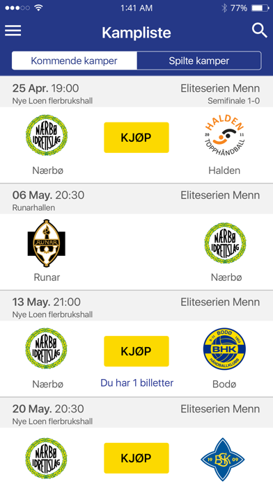 Nærbø IL Screenshot