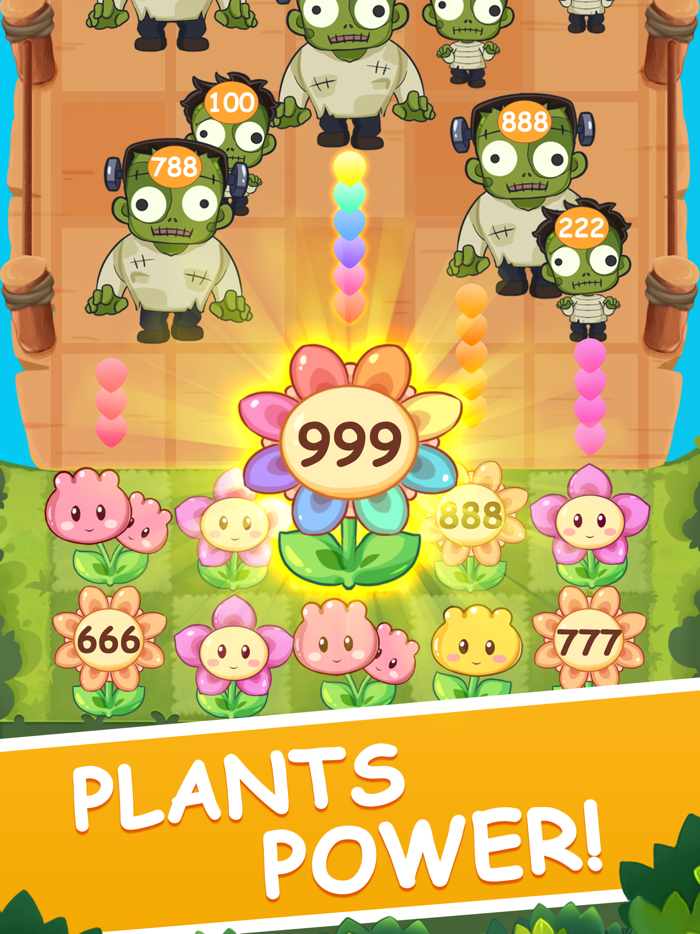 Merge Flowers Against Zombies