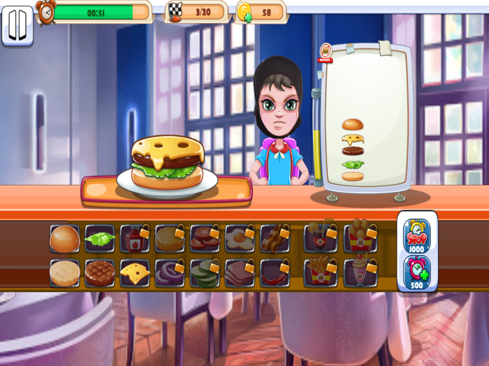 العاب طبخ شيف البرجر للبنات