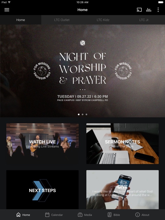 Pace Church iPad screenshot 1 - Education app