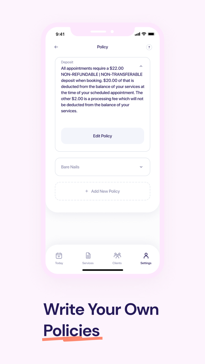 Nail techs scheduling - Sammy