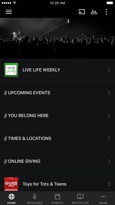 Screenshot 1 of LIVE LIFE CHURCH App