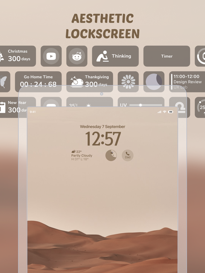 DIY Widgets Color Lock Screen