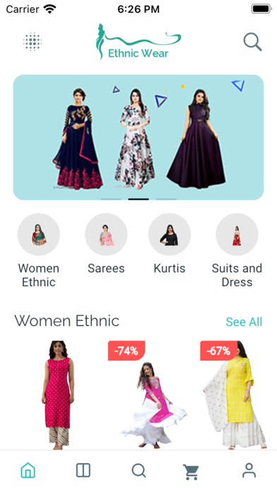 Ethnic Wear App Screenshot