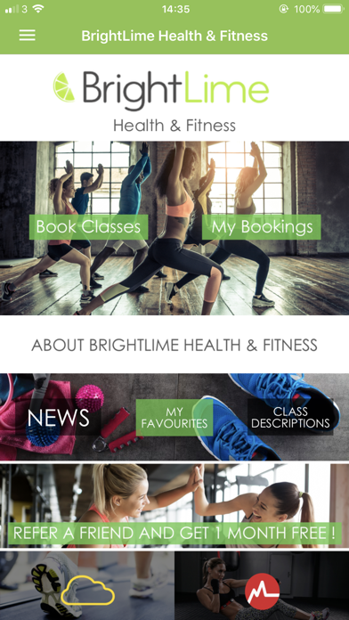 BrightLime Health and Fitness Screenshot