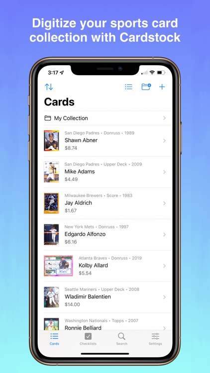 Cardstock: Sports Card Scanner