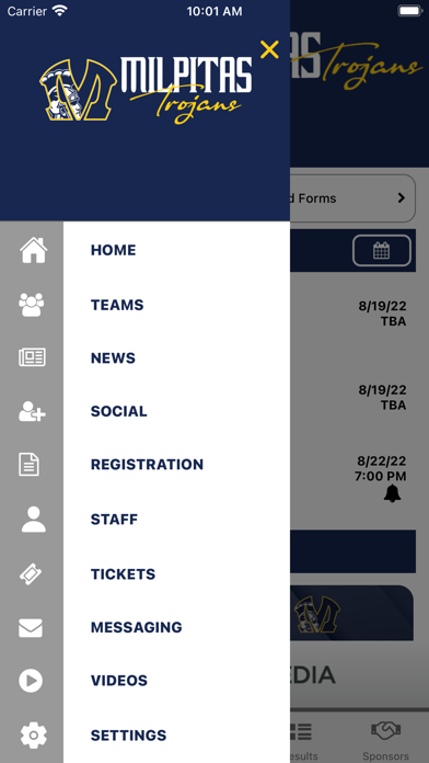 Milpitas Trojans Athletics Screenshot