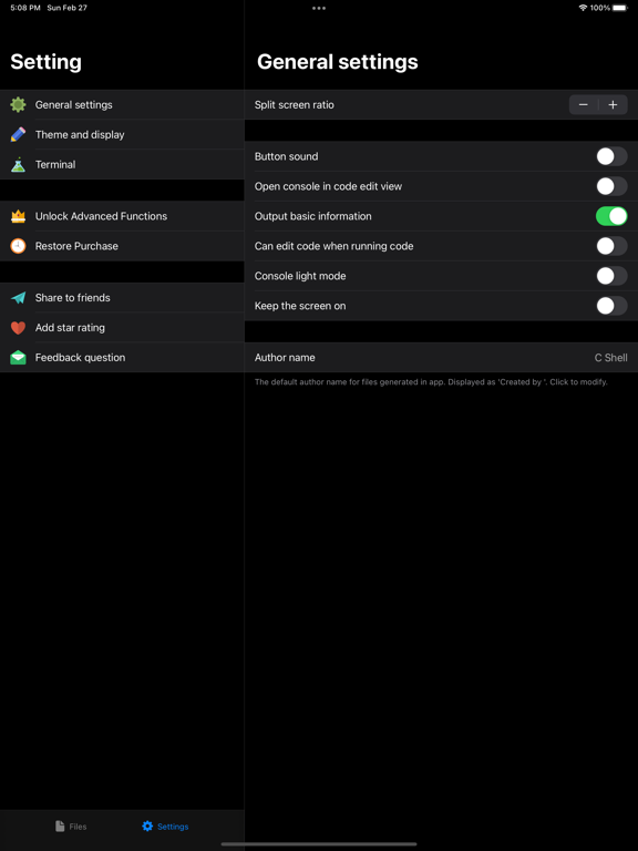 C++ Shell - C++ code compiler iPad screenshot 6 - Developer Tools app