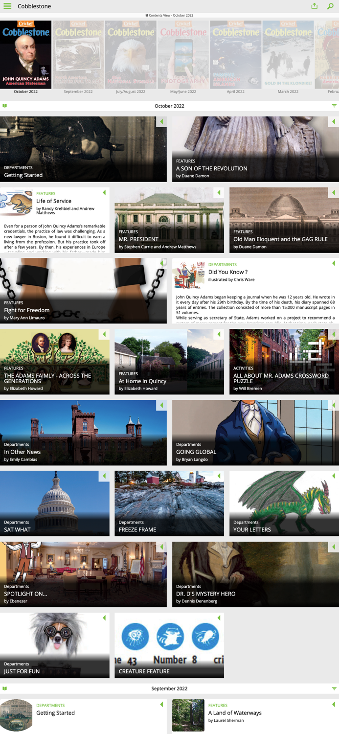 Cobblestone Mag U.S. History