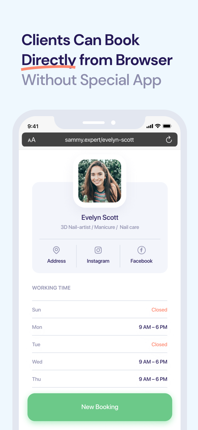 Nail techs scheduling - Sammy