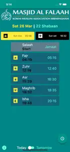 KMAB Salaah Timetable screenshot #1 for iPhone