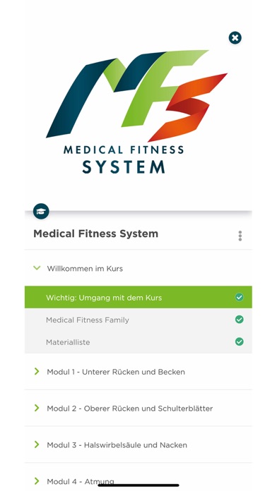 Medical Fitness App Screenshot