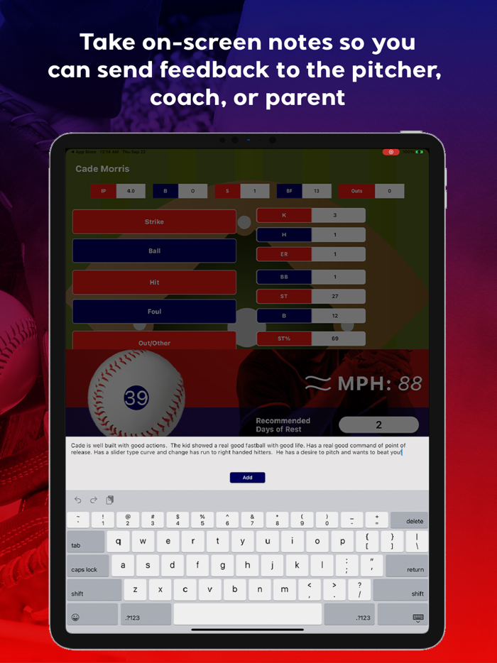 Track-A-Pitch Pitch Count