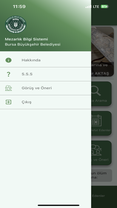 Bursa Mezarlık Bilgi Sistemi Screenshot