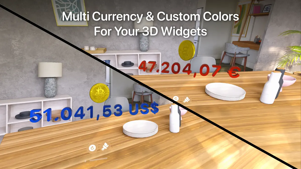 Bitcoin Ticker: 3D Live Widget screenshot 3
