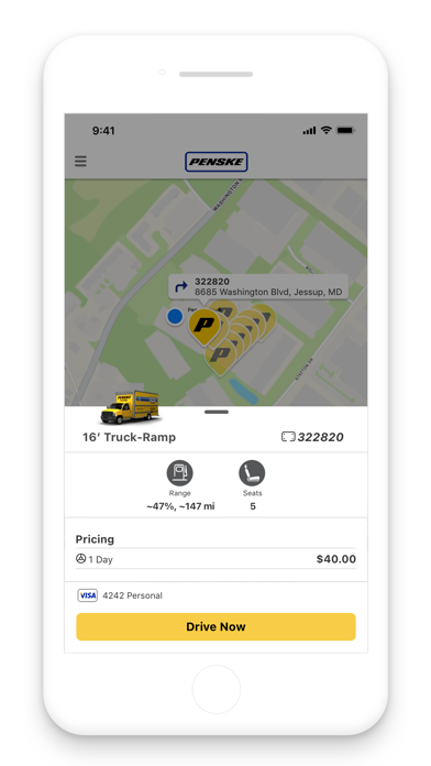 Penske Flex Rental Screenshot
