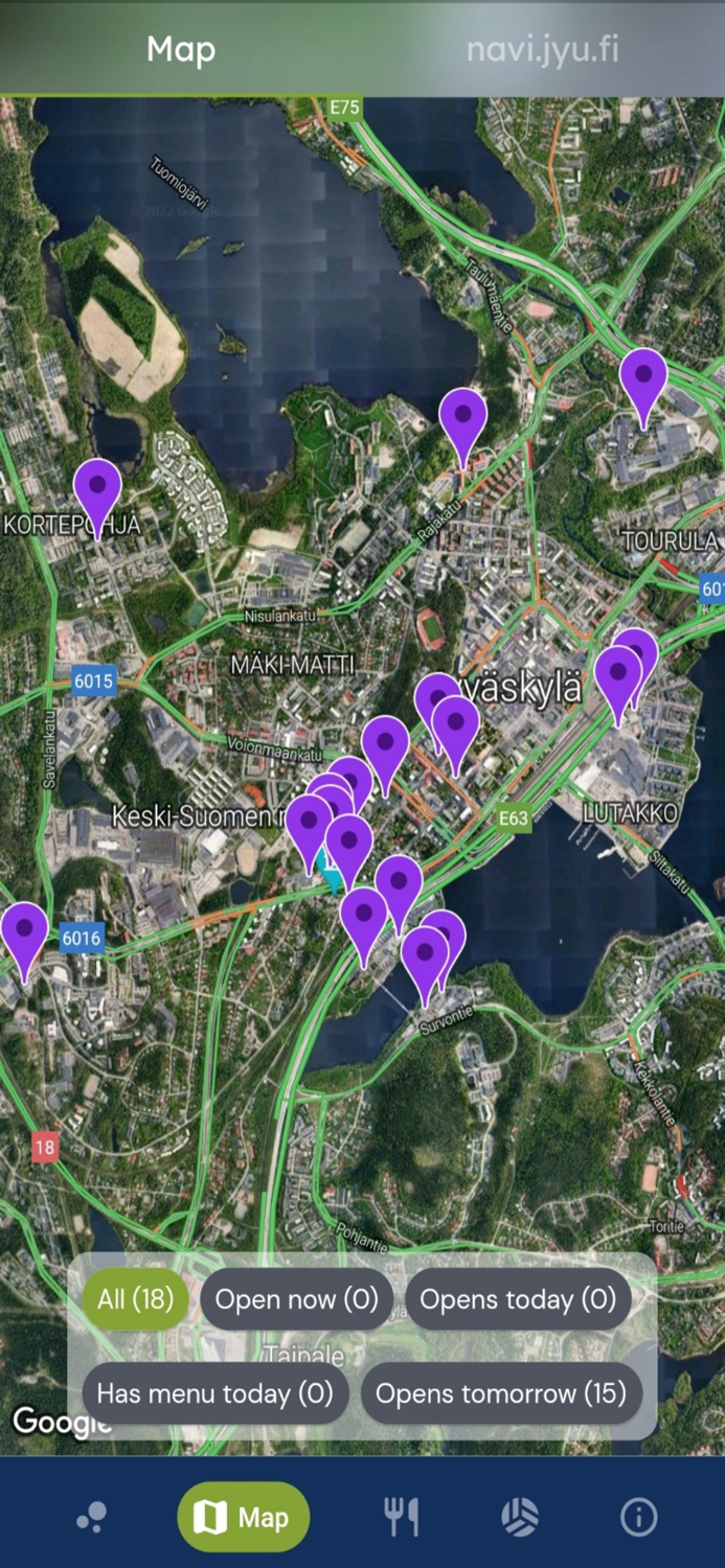 JYU food menus and community