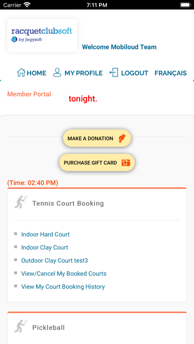Sports Club Soft Screenshot