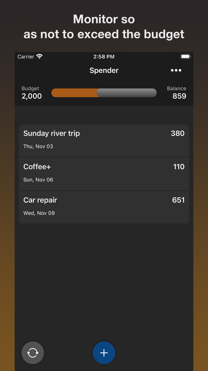 Spender - costs accounting