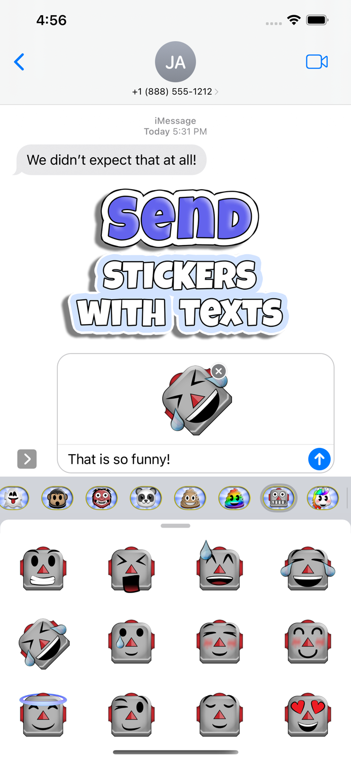 Sticky Moji Robot Stickers