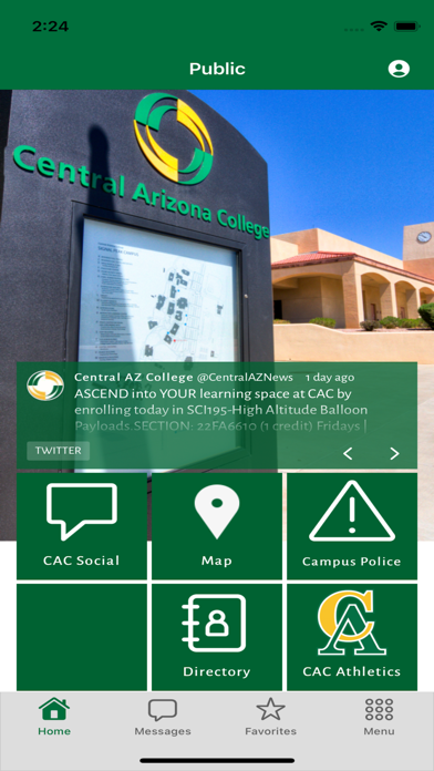 Central Arizona College Screenshot