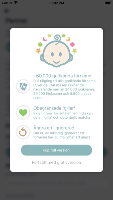 BebisNamn - Swipe & Match Screenshot